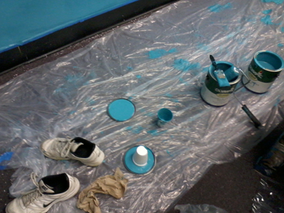 blue paint